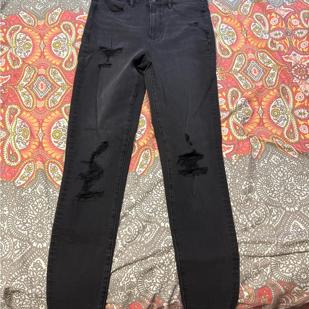 American Eagle Outfitters Black Super Hi-Rise Jegging